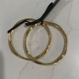 New J Crew Costume Gold Bangles in uneven pattern to give a special unique style